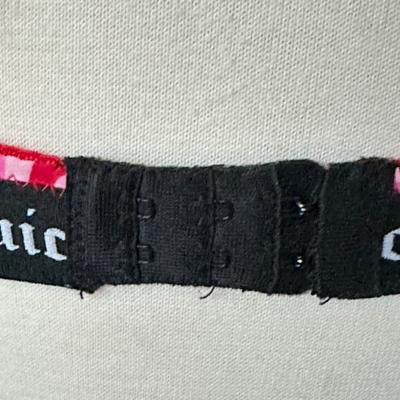 Juicy Couture Intimates Colorful Hearts Padded Bra Womens 38C Pink Red Lounge - Picture 10 of 12